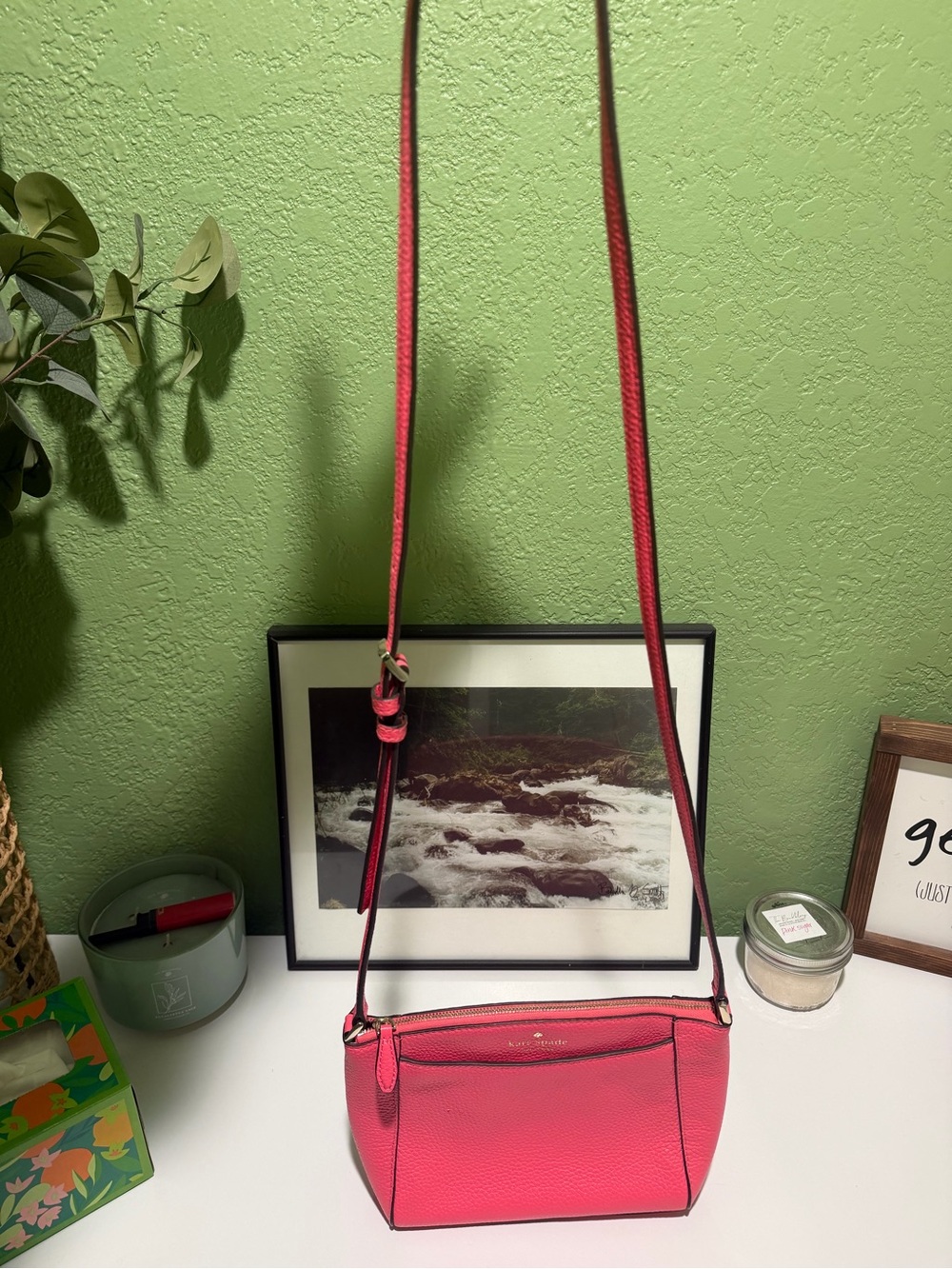 kate spade Hot Pink Leather Crossbody Bag